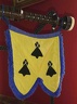 Fanion du bagad (2231 visites) Ce fanion en fond jaune, liseré bleu, hermines noires apparait sur des photos de 1955-56.
Arthur G... Fanion du bagad